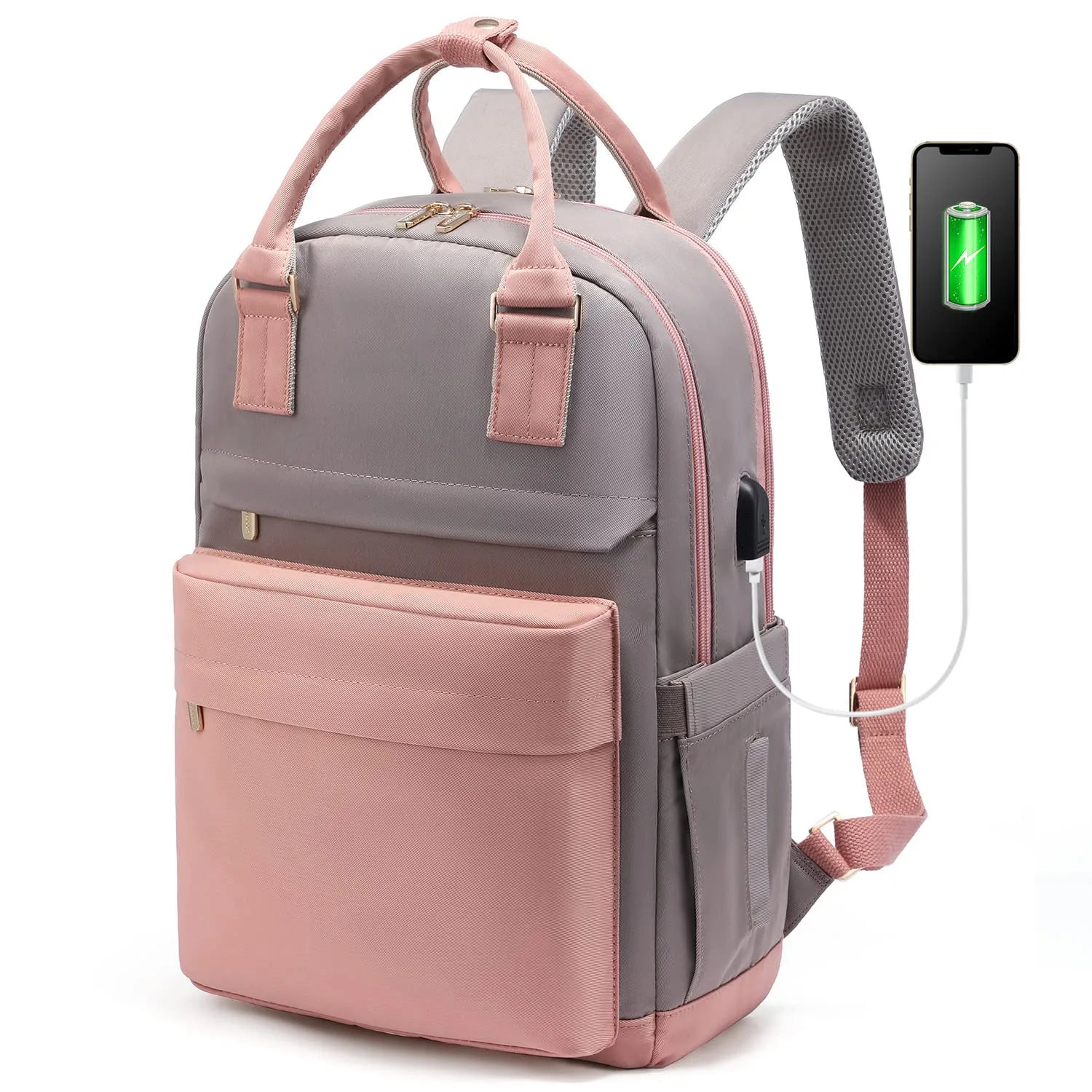 Laptop Backpack for Women – Stylish Waterproof Travel Bag with USB Port - Image 4
