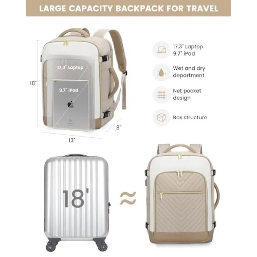 Women’s 40L Travel Backpack – TSA Carry-On, Fits 17" Laptop - Image 6