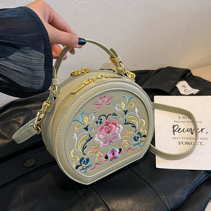 Opulent Orchid Embroidered Velvet Evening Clutch - Image 12