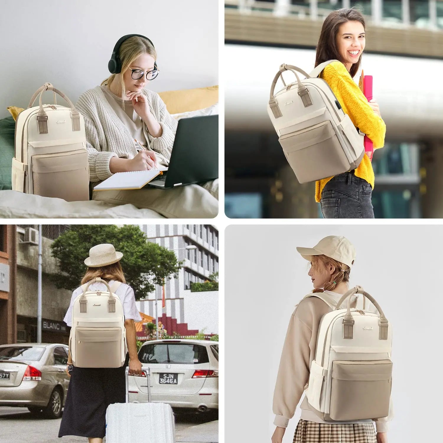 Laptop Backpack for Women – Stylish Waterproof Travel Bag with USB Port - Image 10