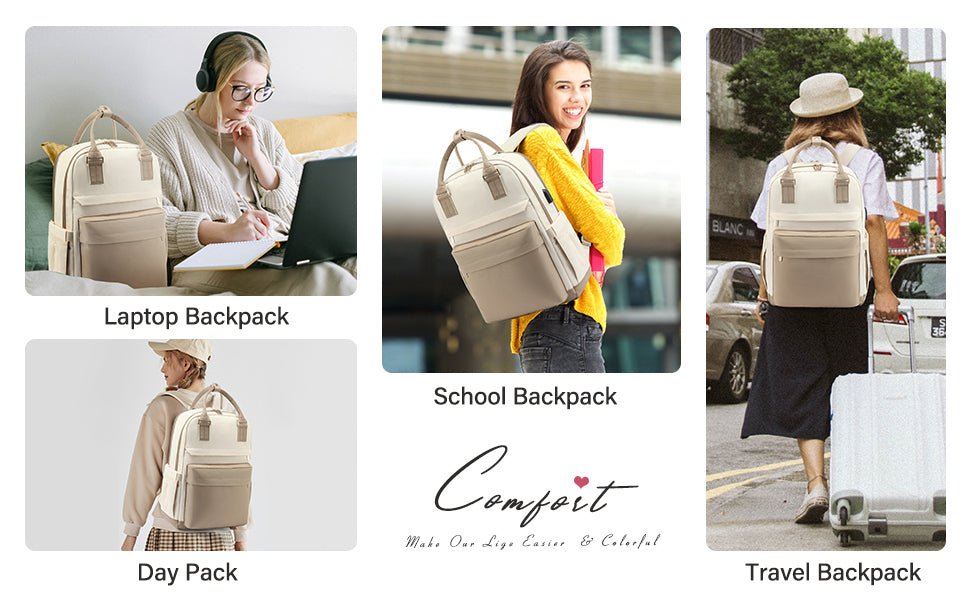 Laptop Backpack for Women – Stylish Waterproof Travel Bag with USB Port - Image 12
