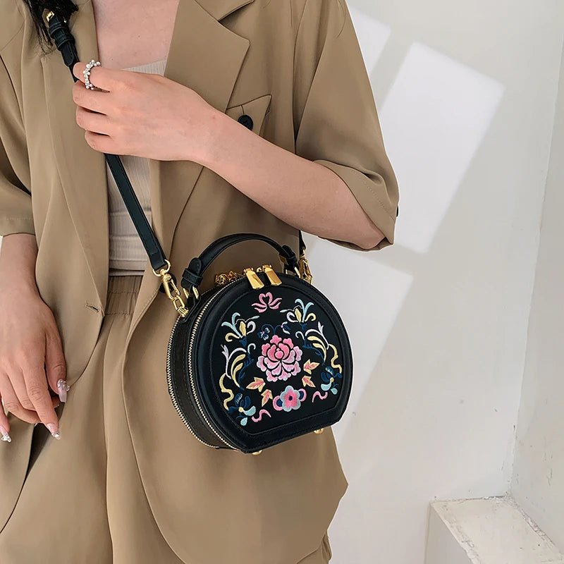 Opulent Orchid Embroidered Velvet Evening Clutch - Image 6