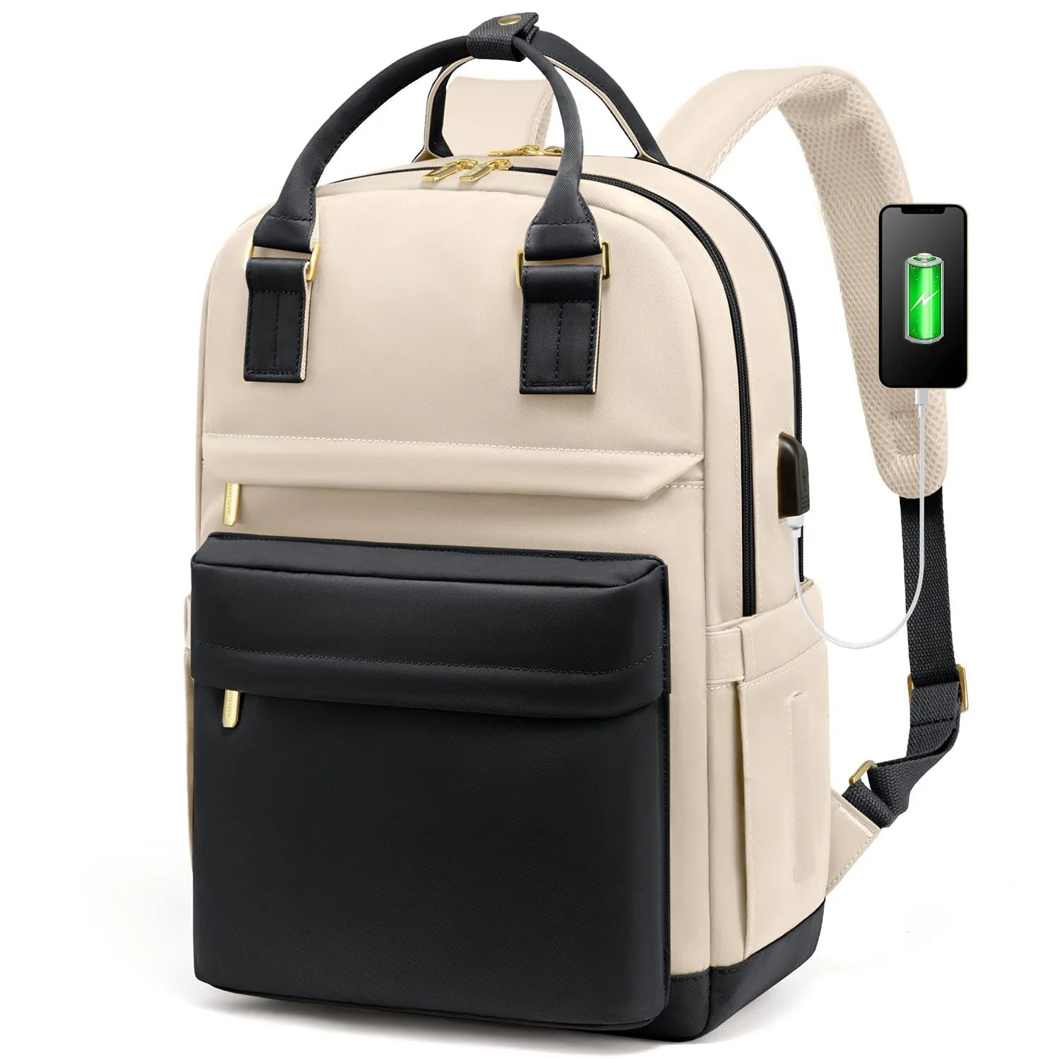 Laptop Backpack for Women – Stylish Waterproof Travel Bag with USB Port - Image 2
