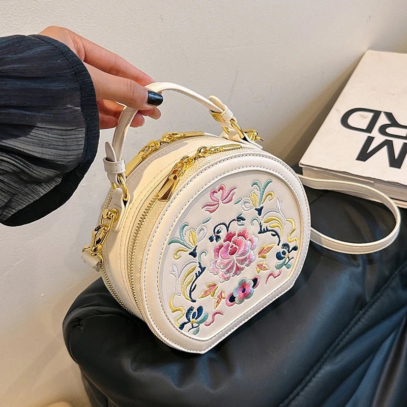 Opulent Orchid Embroidered Velvet Evening Clutch - Image 8