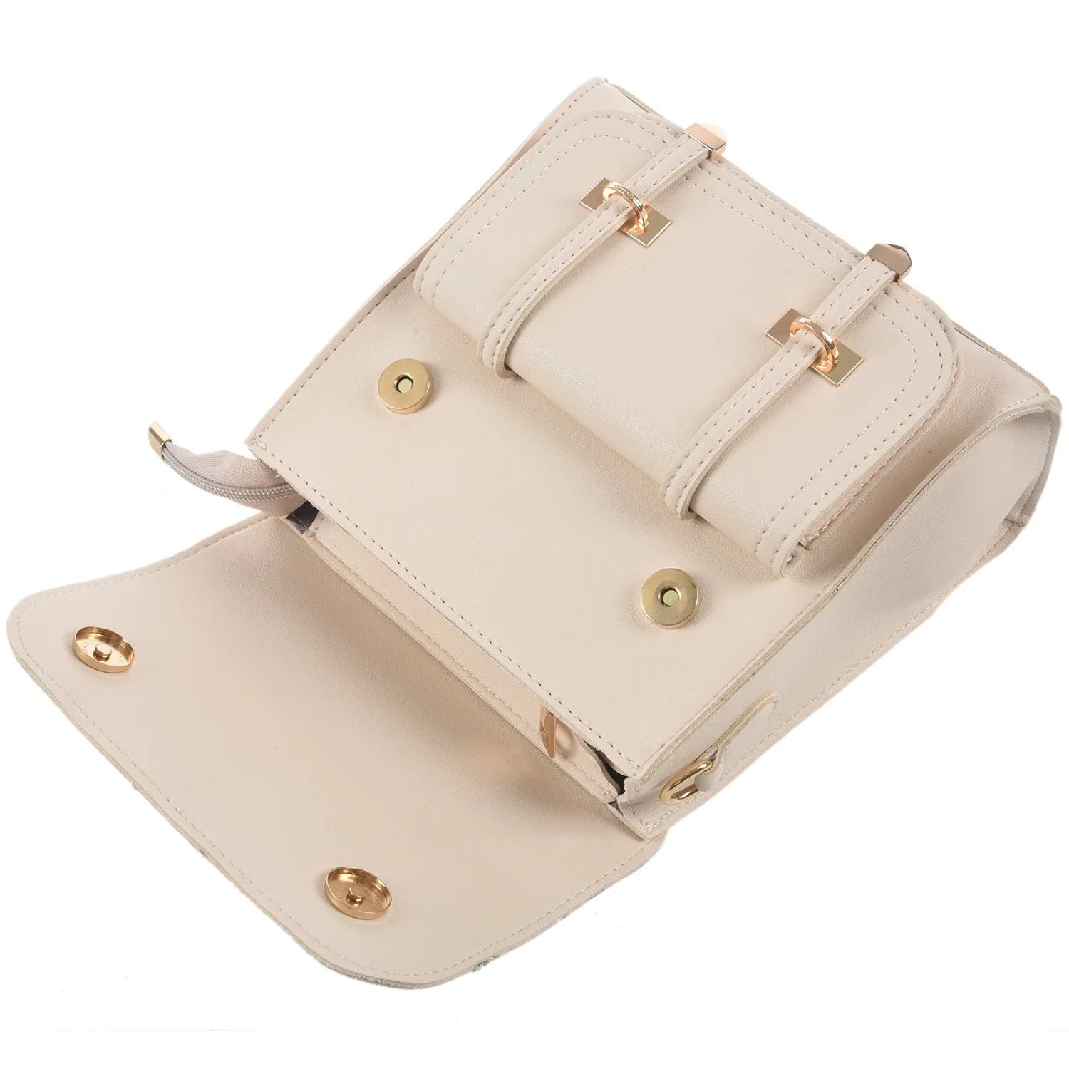 Floral Elegance Embroidered Leather School Backpack - Image 4